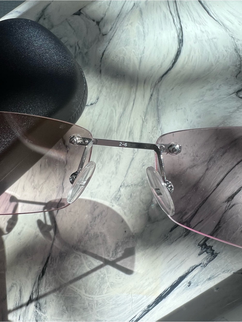 Lauren Ralph Lauren Rimless vintage 7500 Sunglasses with Pink Gradient Lenses - Picture 5 of 14